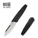 WEKNIFE Hull Flipper Knife Black Titanium Handle & Endcap (3.89" Hand Polished Satin Bohler M390 Blade, Black Stonewashed Flat) WE24046-1 - We Knife
