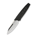 WEKNIFE Hull Flipper Knife Black Titanium Handle & Endcap (3.89" Hand Polished Satin Bohler M390 Blade, Black Stonewashed Flat) WE24046 - 1 - We Knife
