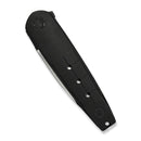 WEKNIFE Hull Flipper Knife Black Titanium Handle & Endcap (3.89" Hand Polished Satin Bohler M390 Blade, Black Stonewashed Flat) WE24046 - 1 - We Knife