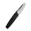 WEKNIFE Hull Flipper Knife Black Titanium Handle & Endcap (3.89" Hand Polished Satin Bohler M390 Blade, Black Stonewashed Flat) WE24046 - 1 - We Knife