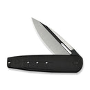 WEKNIFE Hull Flipper Knife Black Titanium Handle & Endcap (3.89" Hand Polished Satin Bohler M390 Blade, Black Stonewashed Flat) WE24046 - 1 - We Knife