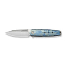 WEKNIFE Hull Flipper Knife Blue Terrain Titanium Handle & Gray Endcap (3.89" Hand Polished Satin Bohler M390 Blade) WE24046 - 3 - We Knife