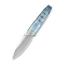 WEKNIFE Hull Flipper Knife Blue Terrain Titanium Handle & Gray Endcap (3.89" Hand Polished Satin Bohler M390 Blade) WE24046 - 3 - We Knife