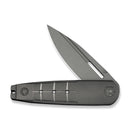 WEKNIFE Hull Flipper Knife Gray Titanium Handle & Endcap (3.89" Gray Stonewashed Bohler M390 Blade) WE24046 - 2 - We Knife