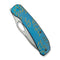 WEKNIFE Inmate Front Flipper & Thumb Hole Knife Blue Titanium Handle With Golden Raindrops (3.7" Satin Finished CPM 20CV Blade) WE23096B - 3