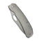 WEKNIFE Inmate Front Flipper & Thumb Hole Knife Gray Titanium Handle & Raindrops (3.7" Stonewashed CPM 20CV Blade) WE23096B - 1