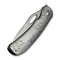 WEKNIFE Inmate Front Flipper & Thumb Hole Knife Gray Titanium Handle & Raindrops (3.7" Stonewashed CPM 20CV Blade) WE23096B - 1