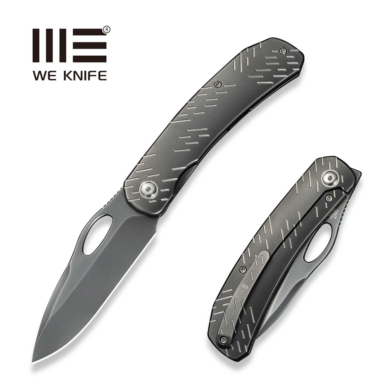 WEKNIFE Inmate Front Flipper & Thumb Hole Knife Titanium Handle