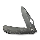 WEKNIFE Inmate Front Flipper & Thumb Hole Knife Polished Gray Titanium Handle With Satin Raindrops (3.7" Polished Gray CPM 20CV Blade) WE23096B - 4