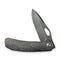 WEKNIFE Inmate Front Flipper & Thumb Hole Knife Polished Gray Titanium Handle With Satin Raindrops (3.7" Polished Gray CPM 20CV Blade) WE23096B - 4