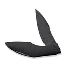 WEKNIFE Krait Snake Flipper Knife Black Titanium Handle (3.34" Black Stonewashed Bohler M390 Blade) WE24084 - 1