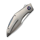 WEKNIFE Krait Snake Flipper Knife Gray Titanium Handle (3.34" Hand Rubbed Satin Bohler M390 Blade) WE24084 - 2