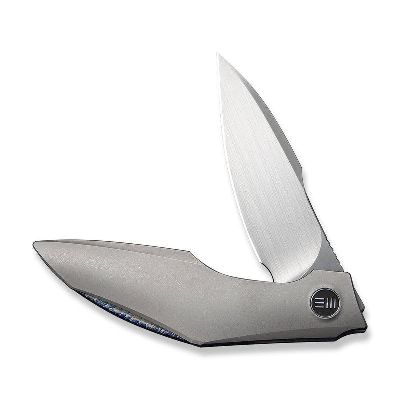 WEKNIFE Krait Snake Flipper Knife Gray Titanium Handle (3.34" Hand Rubbed Satin Bohler M390 Blade) WE24084 - 2