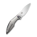 WEKNIFE Krait Snake Flipper Knife Gray Titanium Handle (3.34" Hand Rubbed Satin Bohler M390 Blade) WE24084 - 2