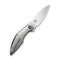 WEKNIFE Krait Snake Flipper Knife Gray Titanium Handle (3.34" Hand Rubbed Satin Bohler M390 Blade) WE24084 - 2
