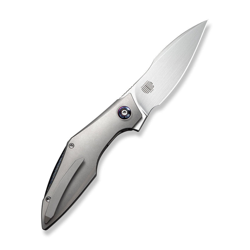 WEKNIFE Krait Snake Flipper Knife Gray Titanium Handle (3.34" Hand Rubbed Satin Bohler M390 Blade) WE24084 - 2