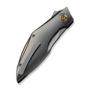 WEKNIFE Krait Snake Flipper Knife Polished Gray Titanium Handle (3.34" Polished Gray Bohler M390 Blade) WE24084 - 3