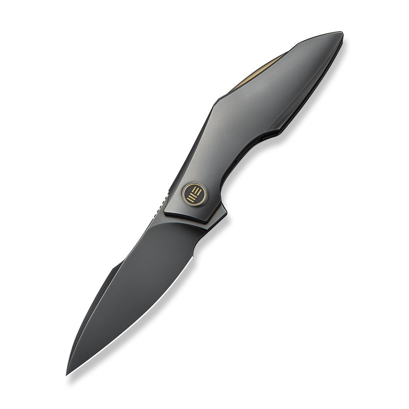 WEKNIFE Krait Snake Flipper Knife Polished Gray Titanium Handle (3.34" Polished Gray Bohler M390 Blade) WE24084 - 3