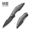 WEKNIFE Krait Snake Flipper Knife Polished Gray Titanium Handle (3.34" Polished Gray Bohler M390 Blade) WE24084 - 3