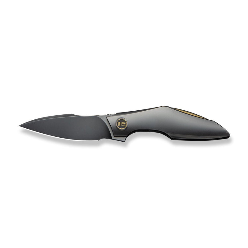 WEKNIFE Krait Snake Flipper Knife Polished Gray Titanium Handle (3.34" Polished Gray Bohler M390 Blade) WE24084 - 3