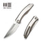 WEKNIFE Kryon Flipper Knife Bronze / Satin Titanium Handle (3.92" Hand Rubbed Satin Bohler M390 Blade) WE25019 Sample2
