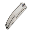 WEKNIFE Kryon Flipper Knife Gray Titanium Handle (3.92" Silver Bead Blasted Bohler M390 Blade) WE25019 Sample1