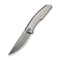 WEKNIFE Kryon Flipper Knife Gray Titanium Handle (3.92" Silver Bead Blasted Bohler M390 Blade) WE25019 Sample1