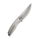 WEKNIFE Kryon Flipper Knife Gray Titanium Handle (3.92" Silver Bead Blasted Bohler M390 Blade) WE25019 Sample1