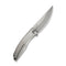 WEKNIFE Kryon Flipper Knife Gray Titanium Handle (3.92" Silver Bead Blasted Bohler M390 Blade) WE25019 Sample1