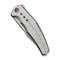 WEKNIFE Kyklos Flipper Knife Gray Titanium Handle (3.79" Fafnir Damasteel Blade) WE23086 - DS1