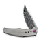 WEKNIFE Kyklos Flipper Knife Gray Titanium Handle (3.79" Fafnir Damasteel Blade) WE23086 - DS1