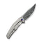 WEKNIFE Kyklos Flipper Knife Gray Titanium Handle (3.79" Fafnir Damasteel Blade) WE23086 - DS1