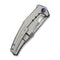 WEKNIFE Kyklos Flipper Knife Gray Titanium Handle (3.79" Fafnir Damasteel Blade) WE23086 - DS1