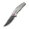 WEKNIFE Kyklos Flipper Knife Gray Titanium Handle (3.79" Fafnir Damasteel Blade) WE23086 - DS1