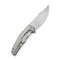 WEKNIFE Kyklos Flipper Knife Gray Titanium Handle (3.79" Hand Rubbed Satin Bohler M390 Blade) WE23086 - 4