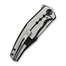 WEKNIFE Kyklos Flipper Knife Satin / Black Titanium Handle (3.79" Black Stonewashed Bohler M390 Blade, Satin Flat) WE23086 - 3