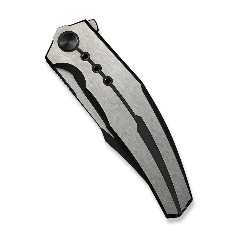 WEKNIFE Kyklos Flipper Knife Satin / Black Titanium Handle (3.79" Black Stonewashed Bohler M390 Blade, Satin Flat) WE23086 - 3