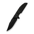 WEKNIFE Muster Flipper & Thumb Stud Knife Black Titanium Handle (3.83" Black Stonewashed Bohler M390 Blade) WE23058-1 - We Knife