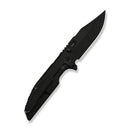 WEKNIFE Muster Flipper & Thumb Stud Knife Black Titanium Handle (3.83" Black Stonewashed Bohler M390 Blade) WE23058-1 - We Knife