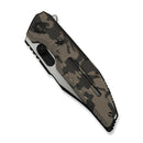 WEKNIFE Muster Flipper & Thumb Stud Knife Desert Terrain Titanium Handle (3.83" Black Stonewashed Bohler M390 Blade, Satin Flat) WE23058-3 - We Knife