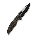 WEKNIFE Muster Flipper & Thumb Stud Knife Desert Terrain Titanium Handle (3.83" Black Stonewashed Bohler M390 Blade, Satin Flat) WE23058-3 - We Knife