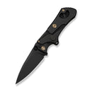 WEKNIFE NexoMorph Thumb Stud Adjustable Folding Knife Black Titanium Handle (2.95" Black Stonewashed Bohler M390 Blade) WE24037B Sample1 - We Knife