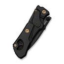 WEKNIFE NexoMorph Thumb Stud Adjustable Folding Knife Black Titanium Handle (2.95" Black Stonewashed Bohler M390 Blade) WE24037B Sample1 - We Knife