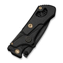 WEKNIFE NexoMorph Thumb Stud Adjustable Folding Knife Black Titanium Handle (2.95" Black Stonewashed Bohler M390 Blade) WE24037B Sample1 - We Knife