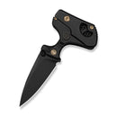 WEKNIFE NexoMorph Thumb Stud Adjustable Folding Knife Black Titanium Handle (2.95" Black Stonewashed Bohler M390 Blade) WE24037B Sample1 - We Knife