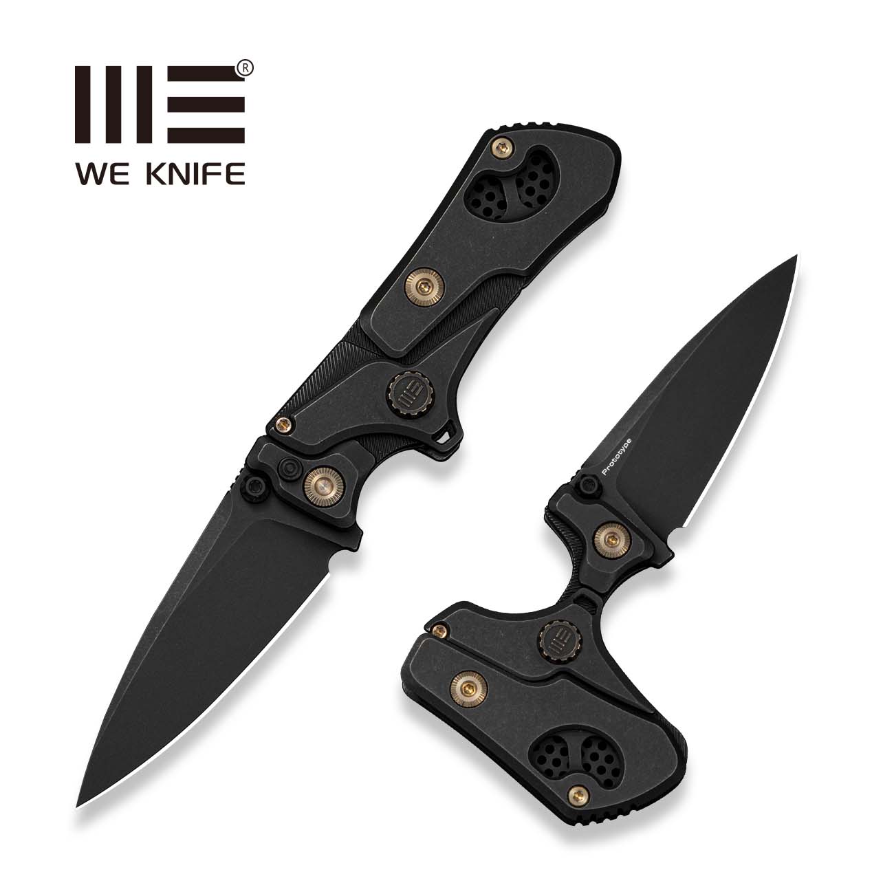 ワム正規品Vカットプローブ 単体（Hyperknife 6またはEX 対応） WEKNIFE NexoMorph Thumb Stud Adjustable Folding Knife Black