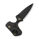 WEKNIFE NexoMorph Thumb Stud & Button Lock & Morphing Folding Knife Black Titanium Handle (2.95" Black Stonewashed Bohler M390 Blade) WE24037B-1 - We Knife