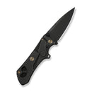 WEKNIFE NexoMorph Thumb Stud & Button Lock & Morphing Folding Knife Black Titanium Handle (2.95" Black Stonewashed Bohler M390 Blade) WE24037B-1 - We Knife