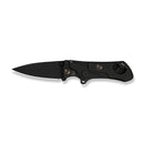 WEKNIFE NexoMorph Thumb Stud & Button Lock & Morphing Folding Knife Black Titanium Handle (2.95" Black Stonewashed Bohler M390 Blade) WE24037B-1 - We Knife