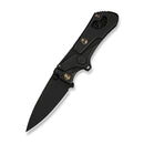 WEKNIFE NexoMorph Thumb Stud & Button Lock & Morphing Folding Knife Black Titanium Handle (2.95" Black Stonewashed Bohler M390 Blade) WE24037B-1 - We Knife